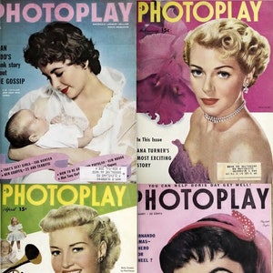 Photoplay - America Film Fan Magazine Vol. 3 (1947-1964) – 205 Old Issues - Digital Instant Download