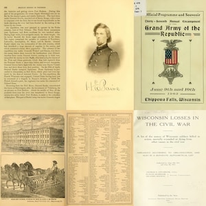Wisconsin Civil War History: Genealogy Records, Battles, Veterans (Digital Download)