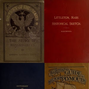 Massachusetts History & Genealogy: 124 Old Books (Digital Download)