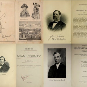 Indiana History & Genealogy: 107 Rare Old Books (Digital Download)