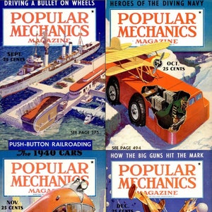 Popular Mechanics Magazine - 108 vieux numéros rares - Années (1938-1946) - EN DVD