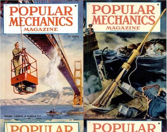 Popular Mechanics Magazine - 72 Old Rare Issues - Years (1947-1952) - ON DVD