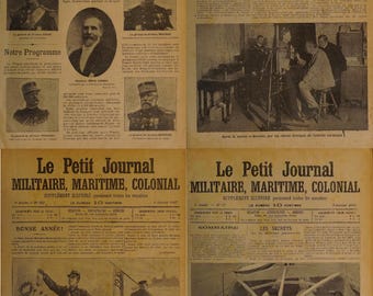 Le Petit Journal Militaire Maritime Colonial (1903-1907) -  212 old Issues  (Digital Download)