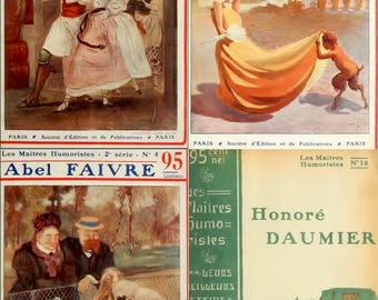 Les Maîtres Humoristes - French Satirical Magazine Volumes (1905-1908) : 16 old Volumes (Digital Download)