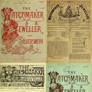 The Watchmaker Jeweler Silversmith Magazine - focus sull&#39;artigianato degli orologi Design dei gioielli (1875-1894) - 216 numeri rari Download digitale