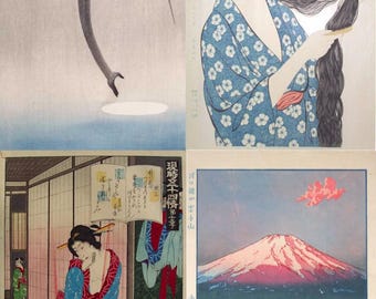 Japanese Art Print Artwork Images Classic Asian Designs Decor : 310 Images (Digital Download)