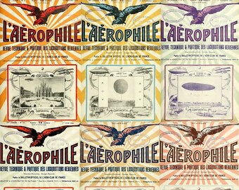 Airship Airplane Aircraft Zeppelin Balloon Early Flying Machine - 133 Old Books on DVD