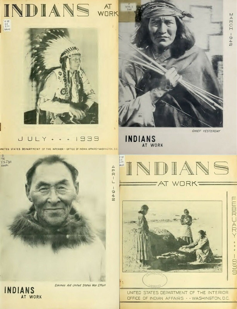 109 Old Issues Of Indians At Work Native Americans Affairs Magazine Digital Instant Download image 1