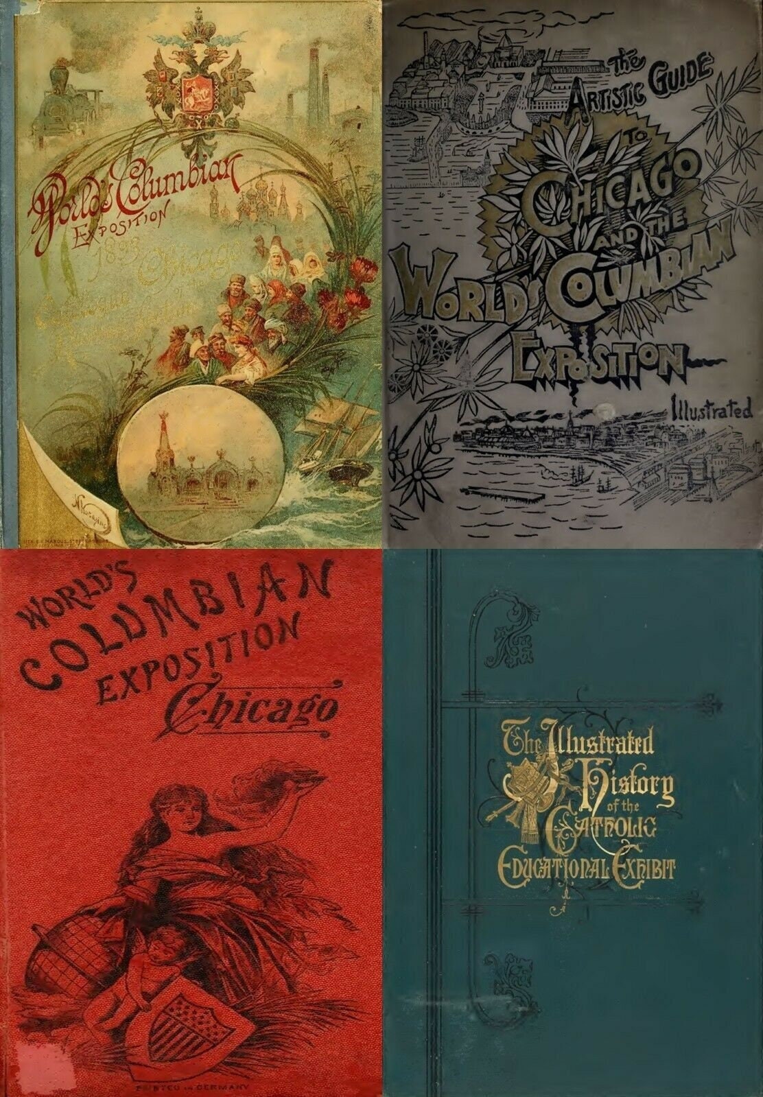 Chicago World's Fair Columbian Exposition 1893 - 160 Rare Old
