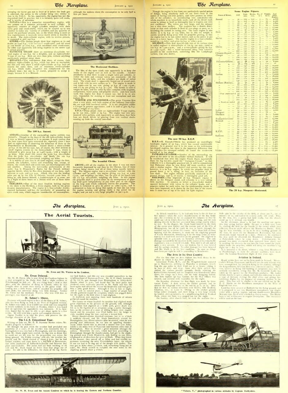 Documents Aviation Vintage Extraits de Magazines
