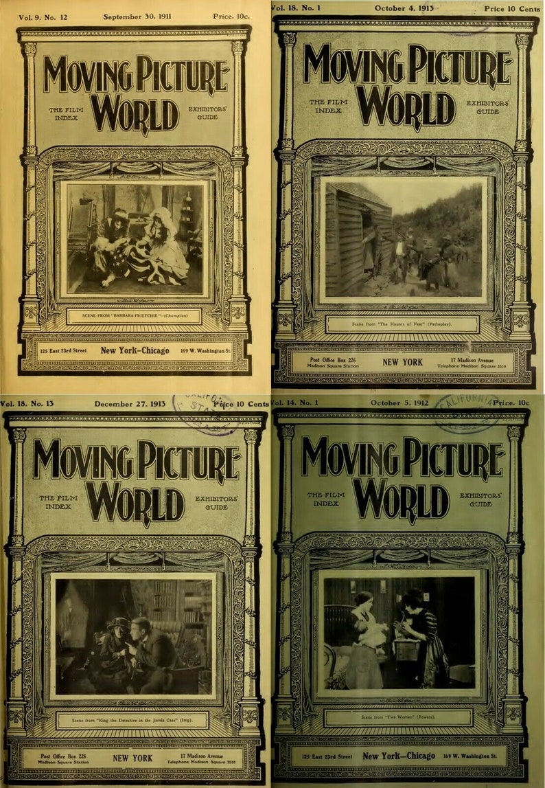 Moving Picture World Magazine Vol.1 (1907-1913) - 356 Old Issues ...