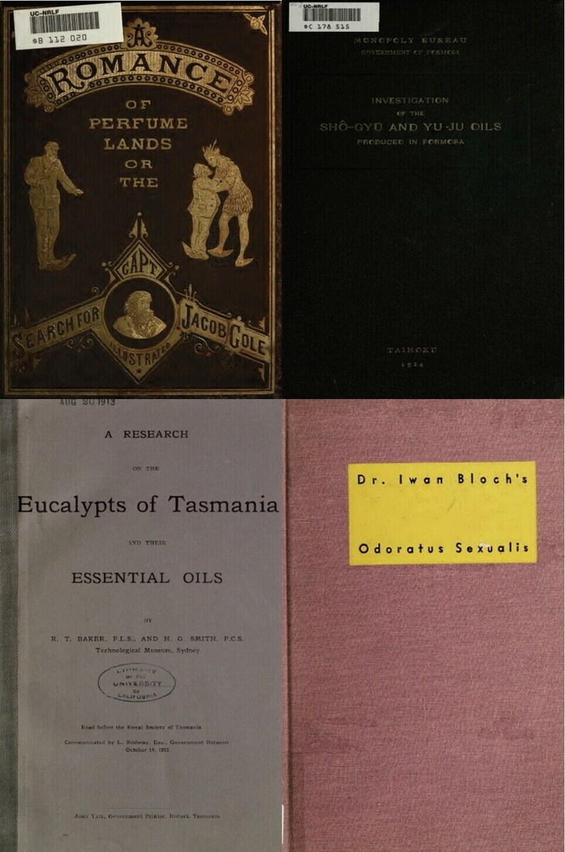 K&ouml;nnte beinhalten: Vier Buchumschl&auml;ge mit schwarzem und wei&szlig;em Text. Der obere linke Umschlag ist braun mit goldenen Buchstaben und Illustrationen. Der obere rechte Umschlag ist schwarz mit wei&szlig;en Buchstaben. Der untere linke Umschlag ist grau mit schwarzen Buchstaben. Der untere rechte Umschlag ist rosa mit gelben Buchstaben.