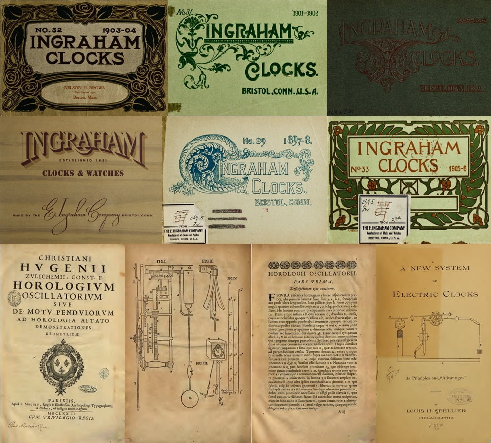 Horology Watchmaking: 95 Old Books Collection (Digital Download