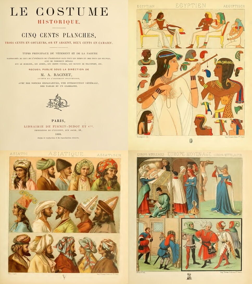 Le Costume Historique - All 6 Volumes - Complete History of