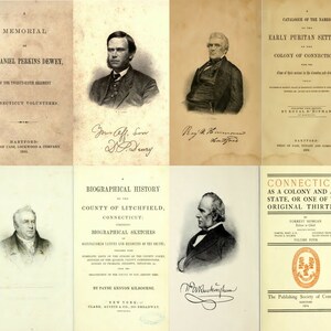 Connecticut History Genealogy Ancestry Family Records Volume 1 - 155 Rare Old Books on DVD