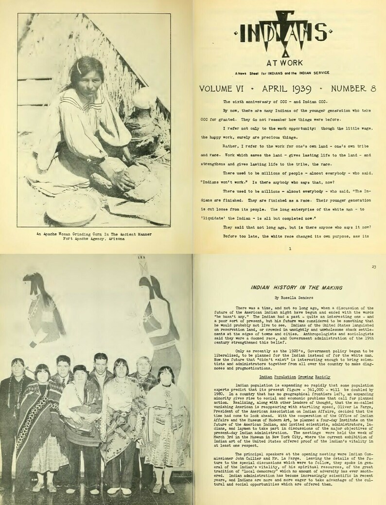 109 Old Issues Of Indians At Work Native Americans Affairs Magazine Digital Instant Download image 6