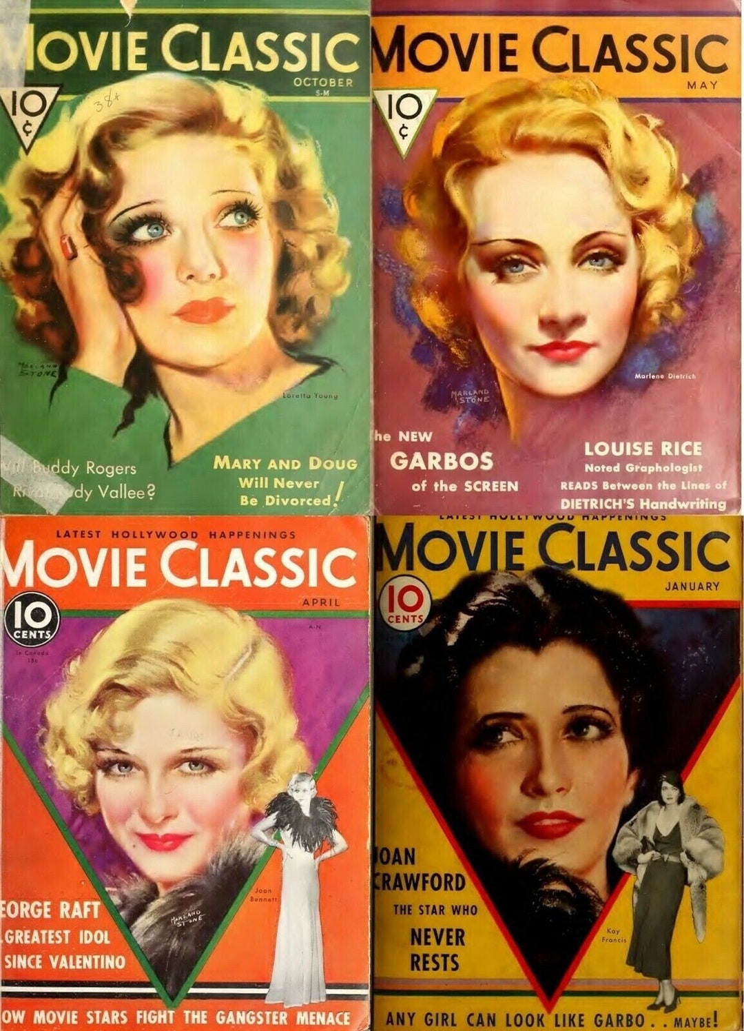 48 Old Issues of Movie Classic Movie Fan Gossip Magazine 19311937