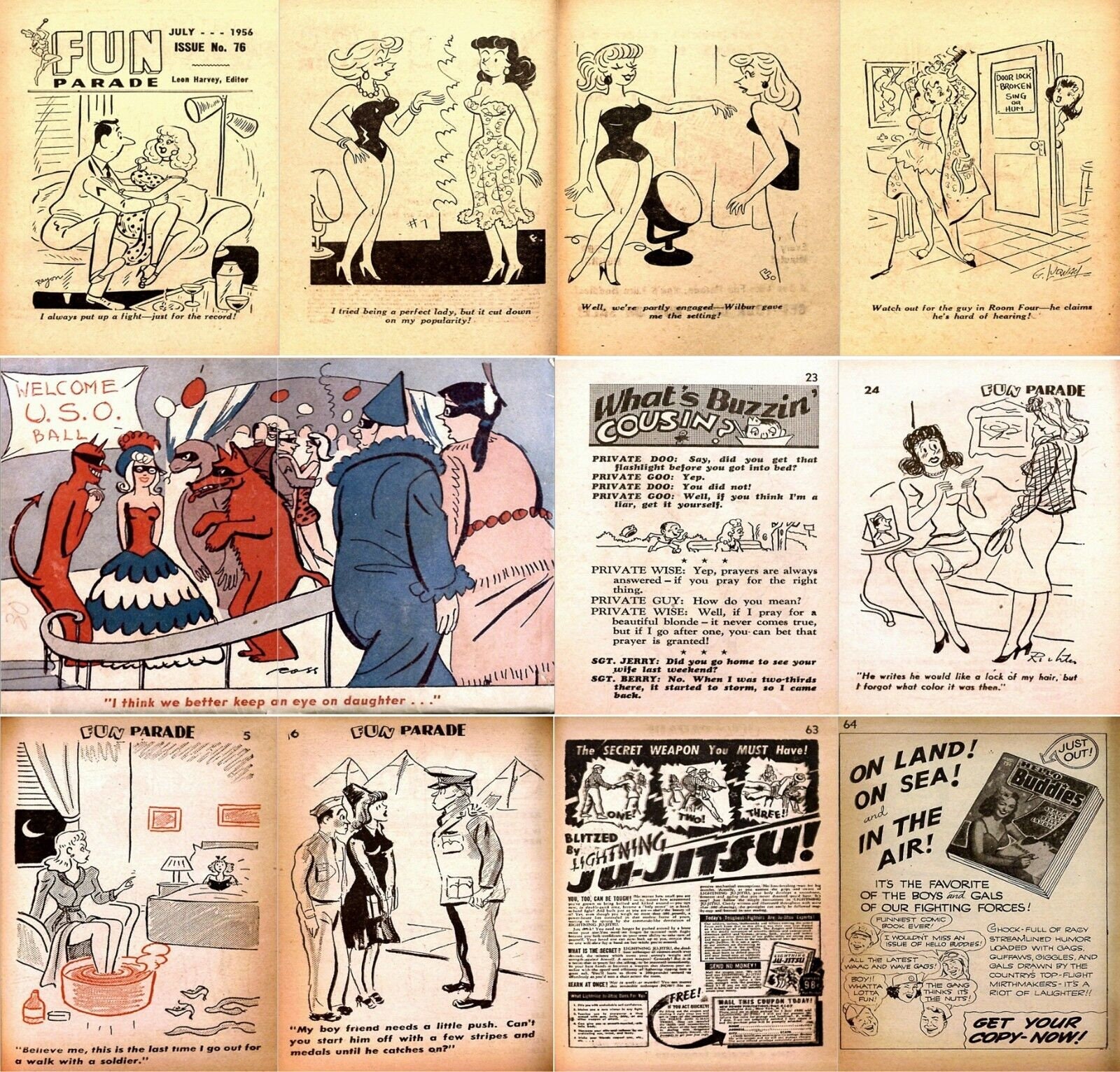 Army & Navy Fun Parade: 78 Vintage Risque Art Magazines (digital ...