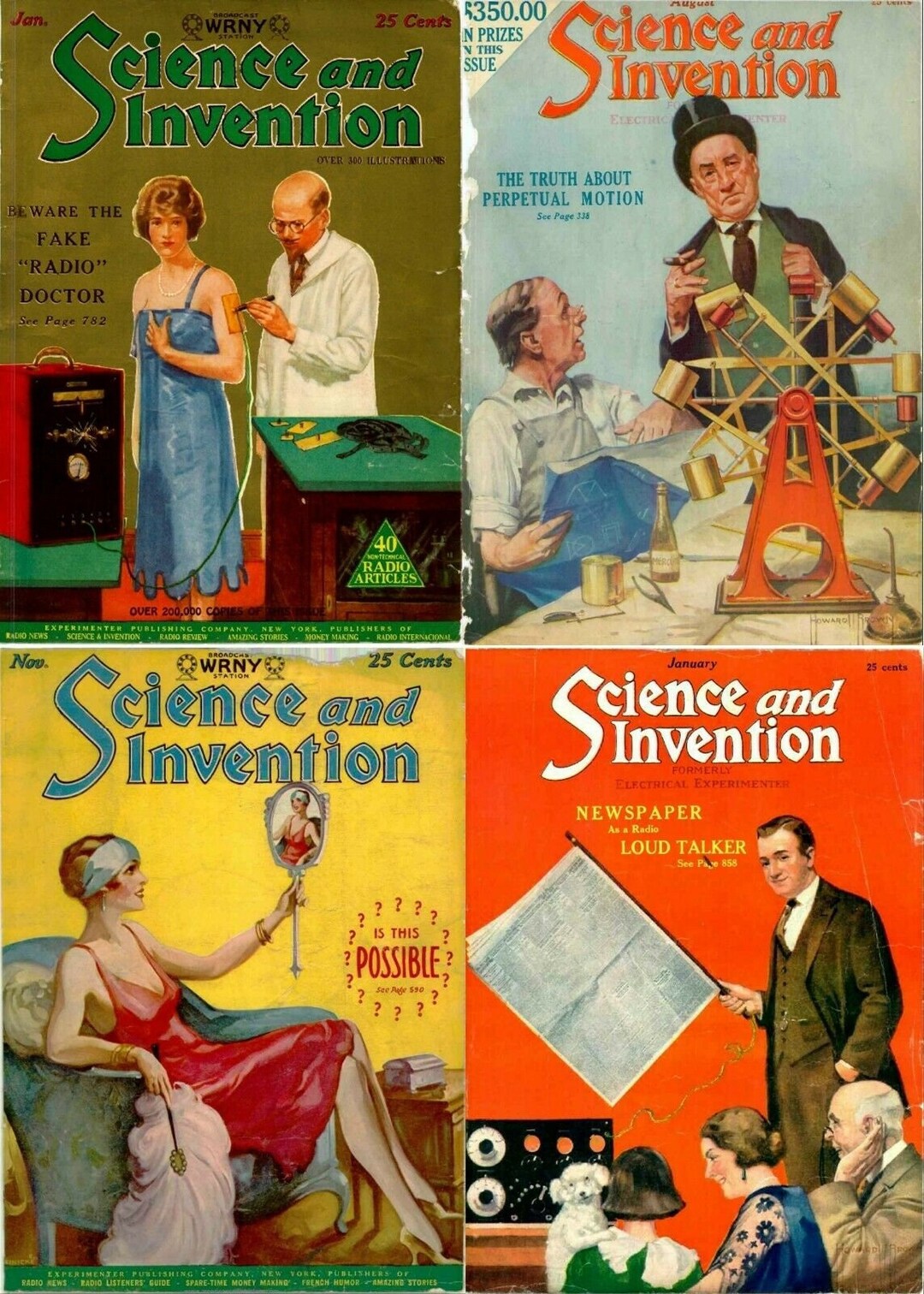 132 Old Rare Issues of the Science and Invention Magazine