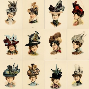 Hat Making & Millinery Patterns: Art Craft Design - 60 Vintage Books (Digital Download)