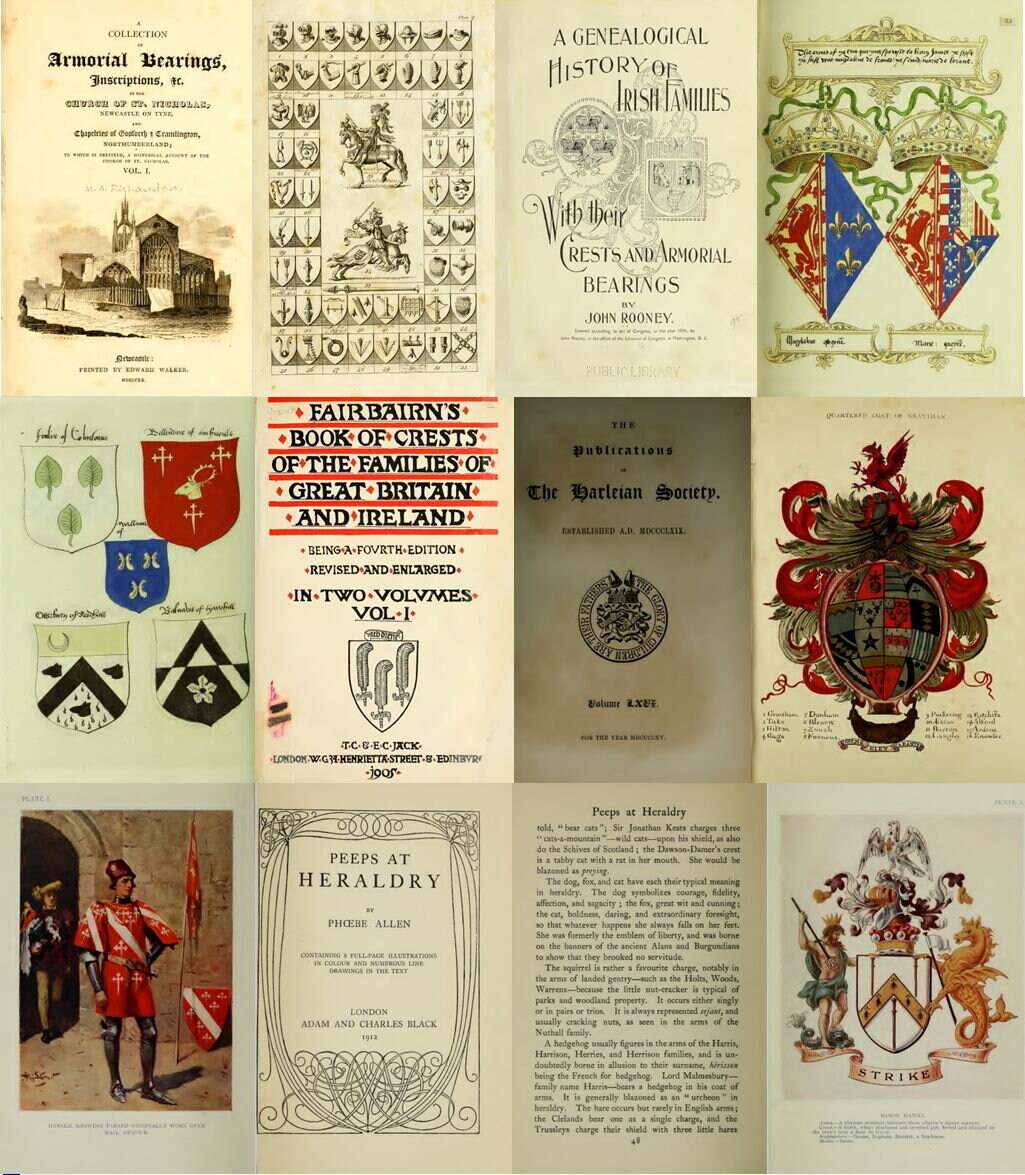 Herren Hüetlin Konstanz Wappen Genealogie genealogy Original Aquarell