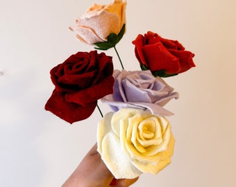 Felt Rose | DIY Floral Arrangement | Handcrafted Felt Flowers | Year-Round Home Decor