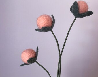 Felt Berry Sprig | DIY Floral Arrangement | Handcrafted Felt Flowers | Year-Round Home Decor