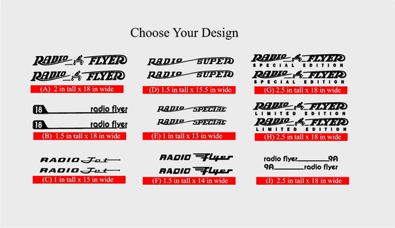 radio flyer wagon decals