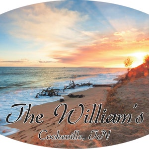 Personalized Beach Sunset Outdoor Camper RV Graphics Stickers