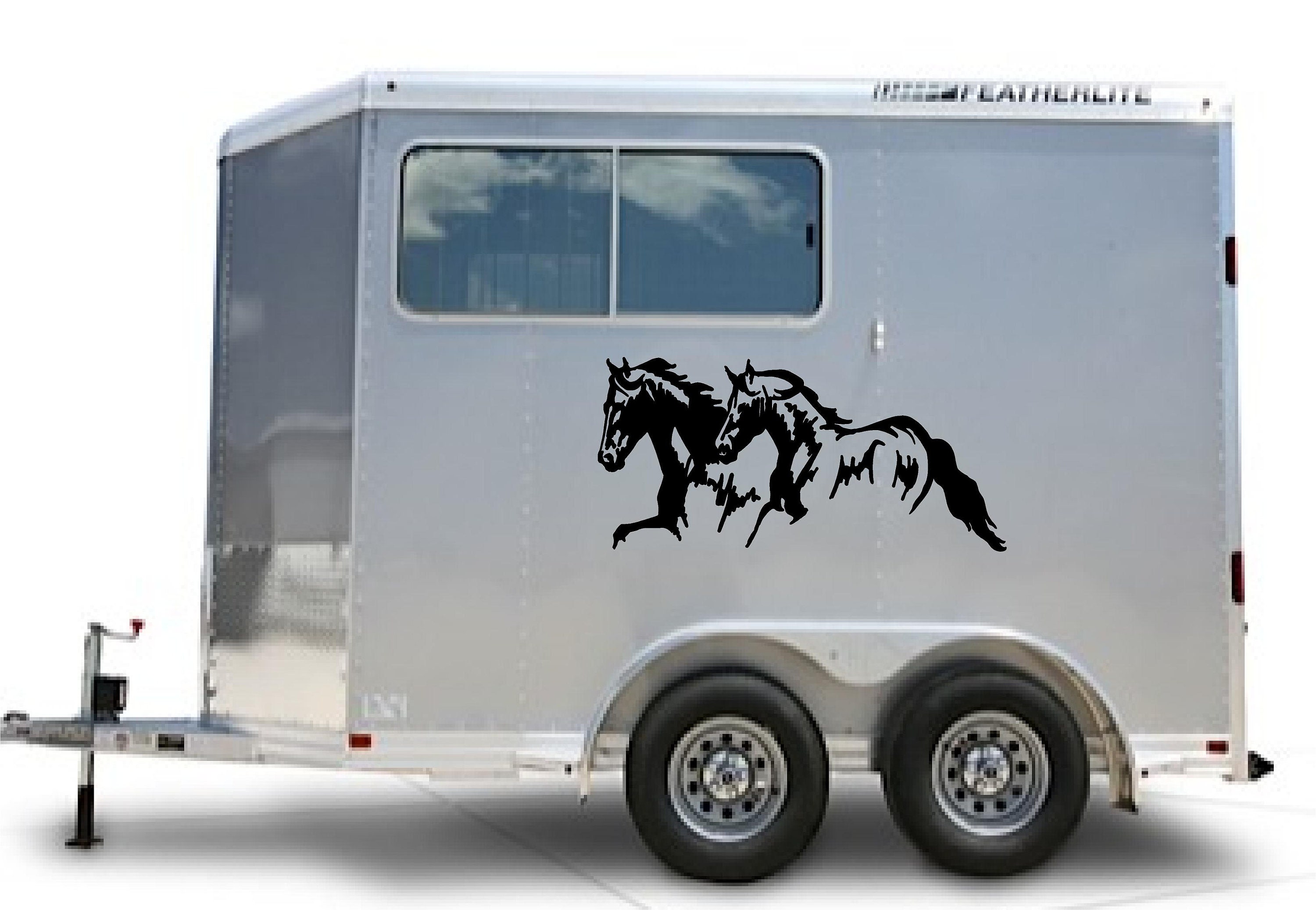 Running Horses 2 pc set Horse Decal Sticker Graphic Horse Etsy