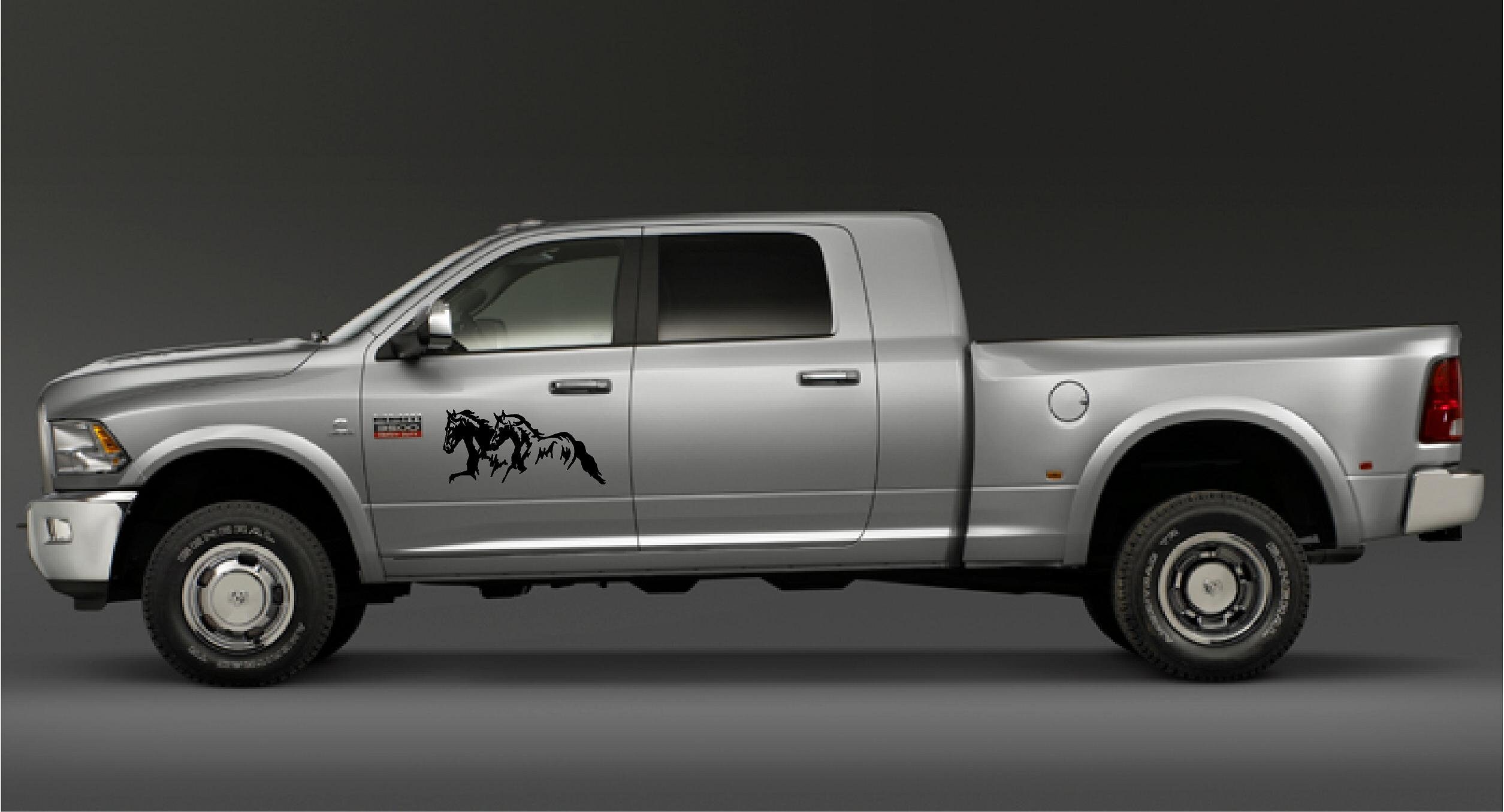 Running Horses 2 pc set Horse Decal Sticker Graphic Horse Etsy