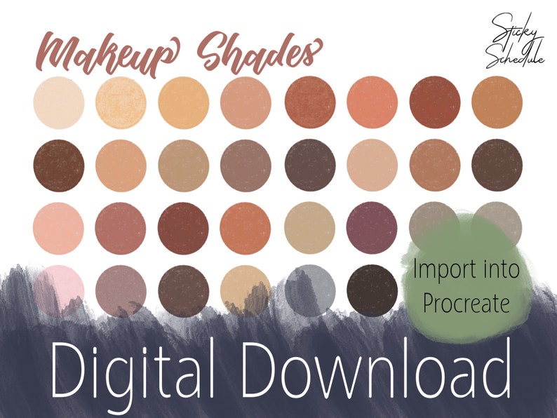 Procreate Color Palette Makeup Colors Nudes Natural Etsy
