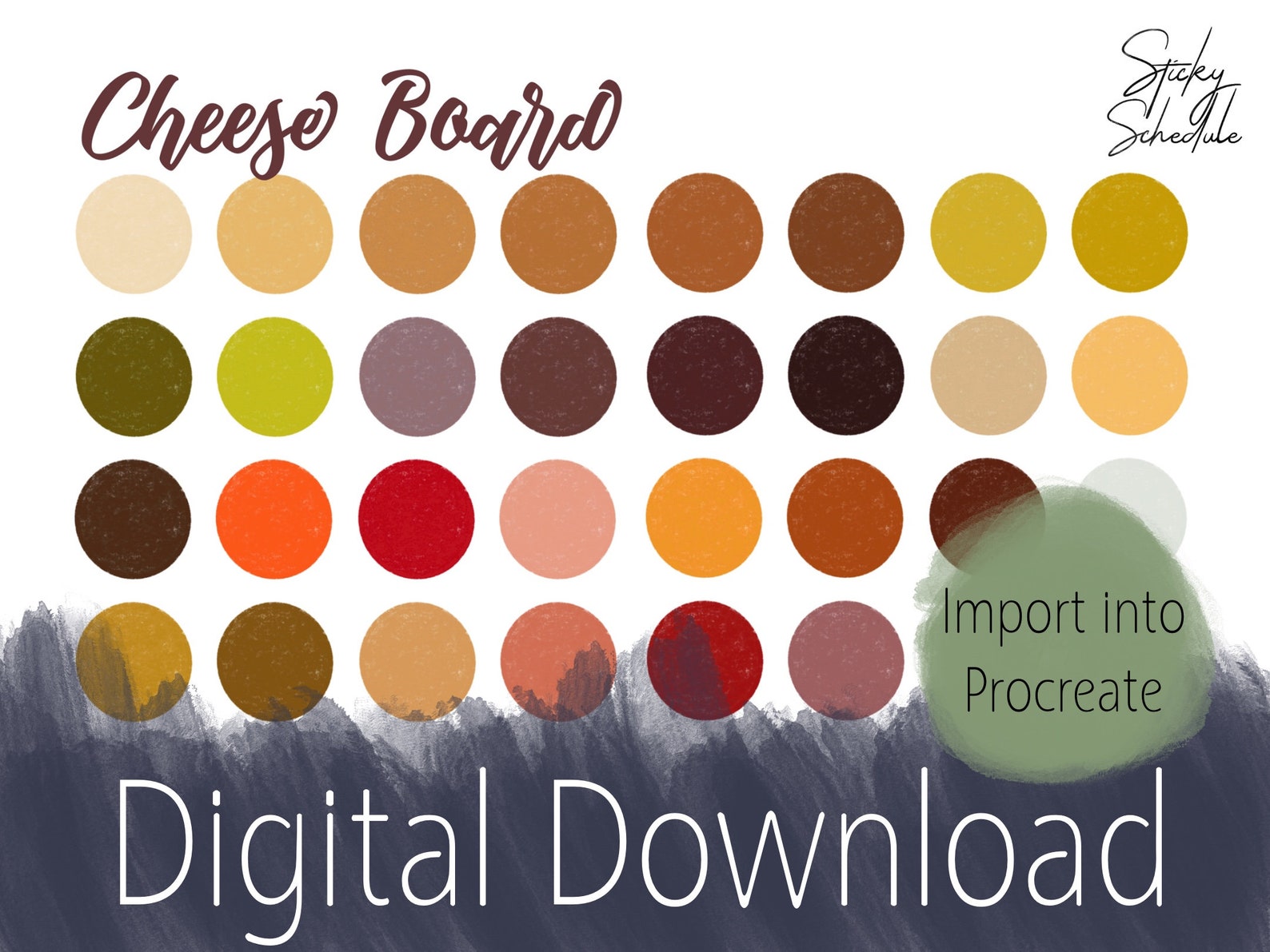 Procreate Color Palette Cheese Board Color Palette Etsy
