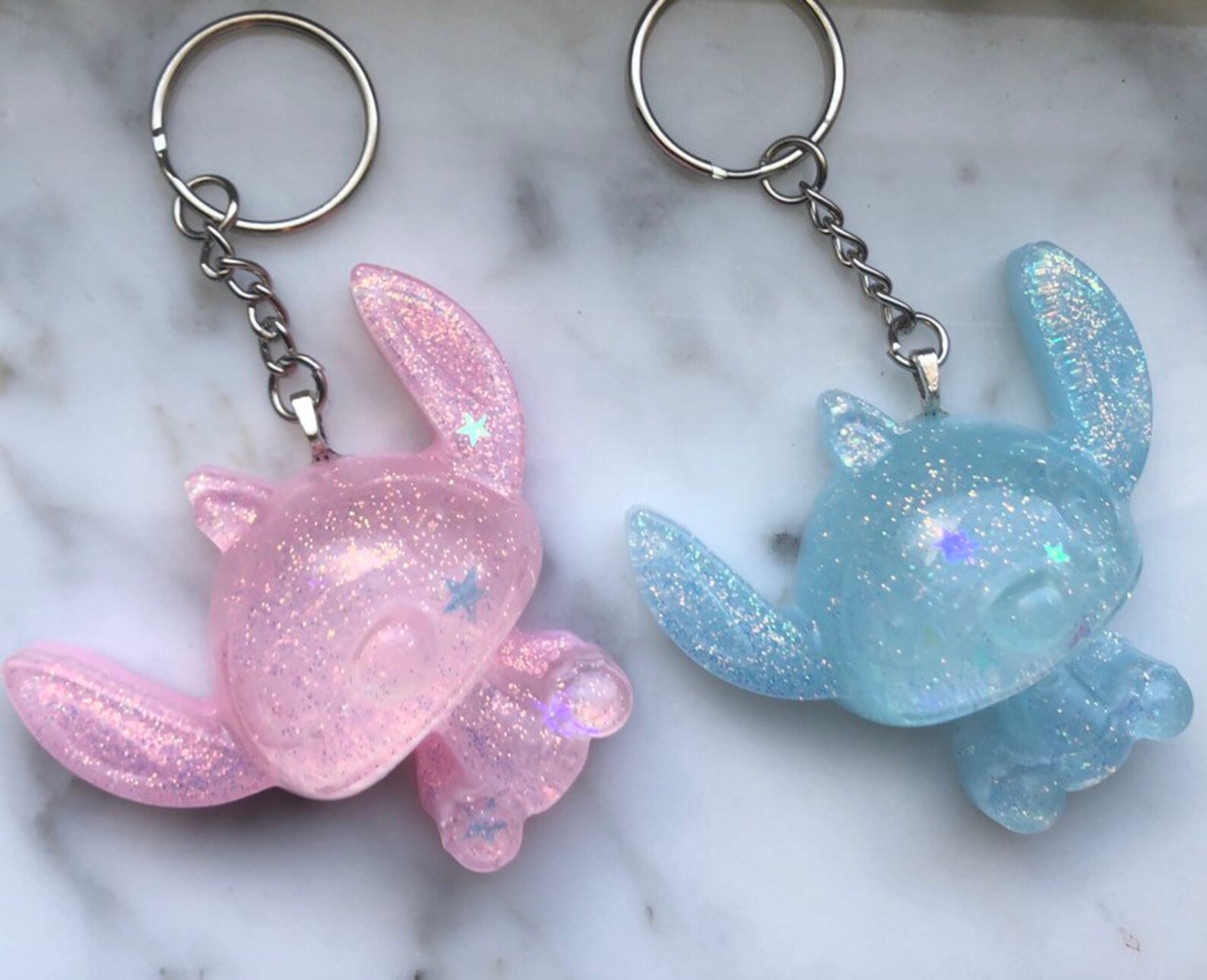 Pastel Stitch & Angel Keychains Etsy