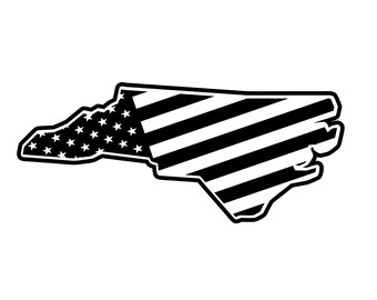 North Carolina State Shape Outline Flag Design Svg Png Dxf Pdf - Etsy