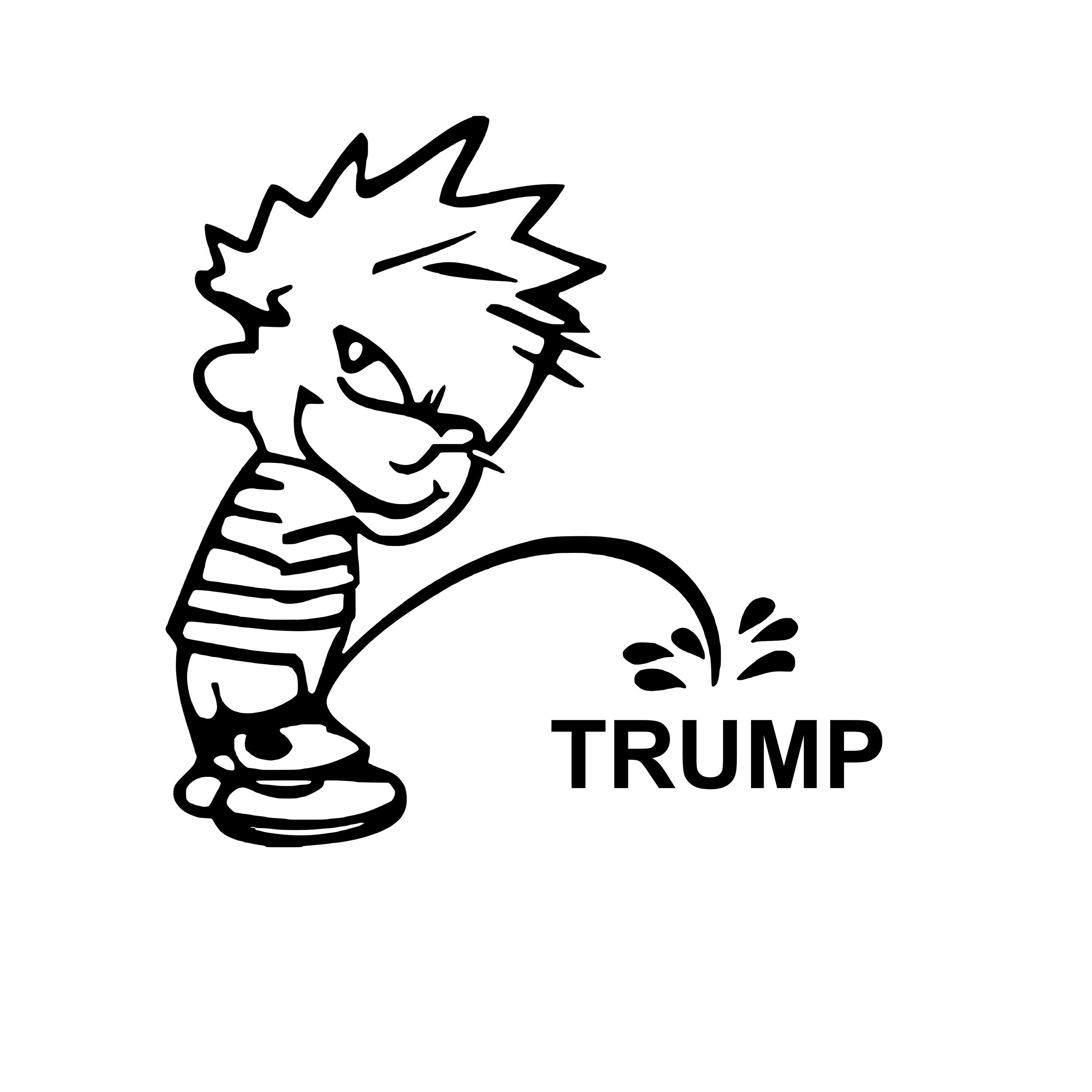 Calvin Peeing on Trump 2020 Calvin Pissing on Trump 2020 Etsy