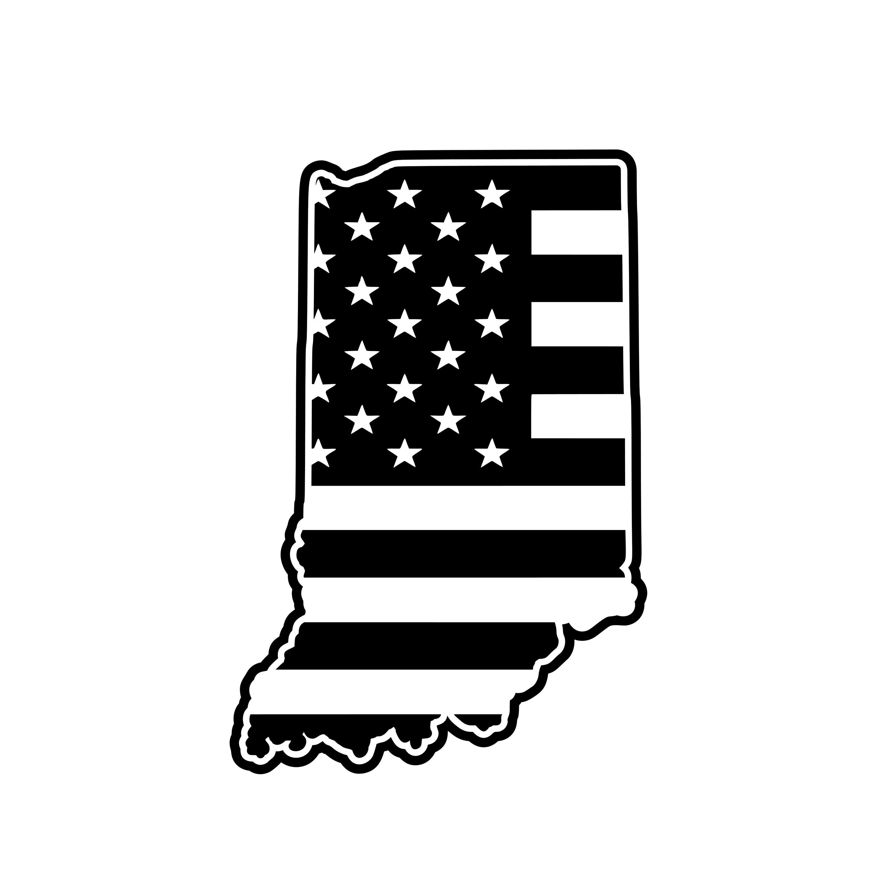 Indiana Flag SVG Indiana State Flag SVG Indiana SVG Etsy