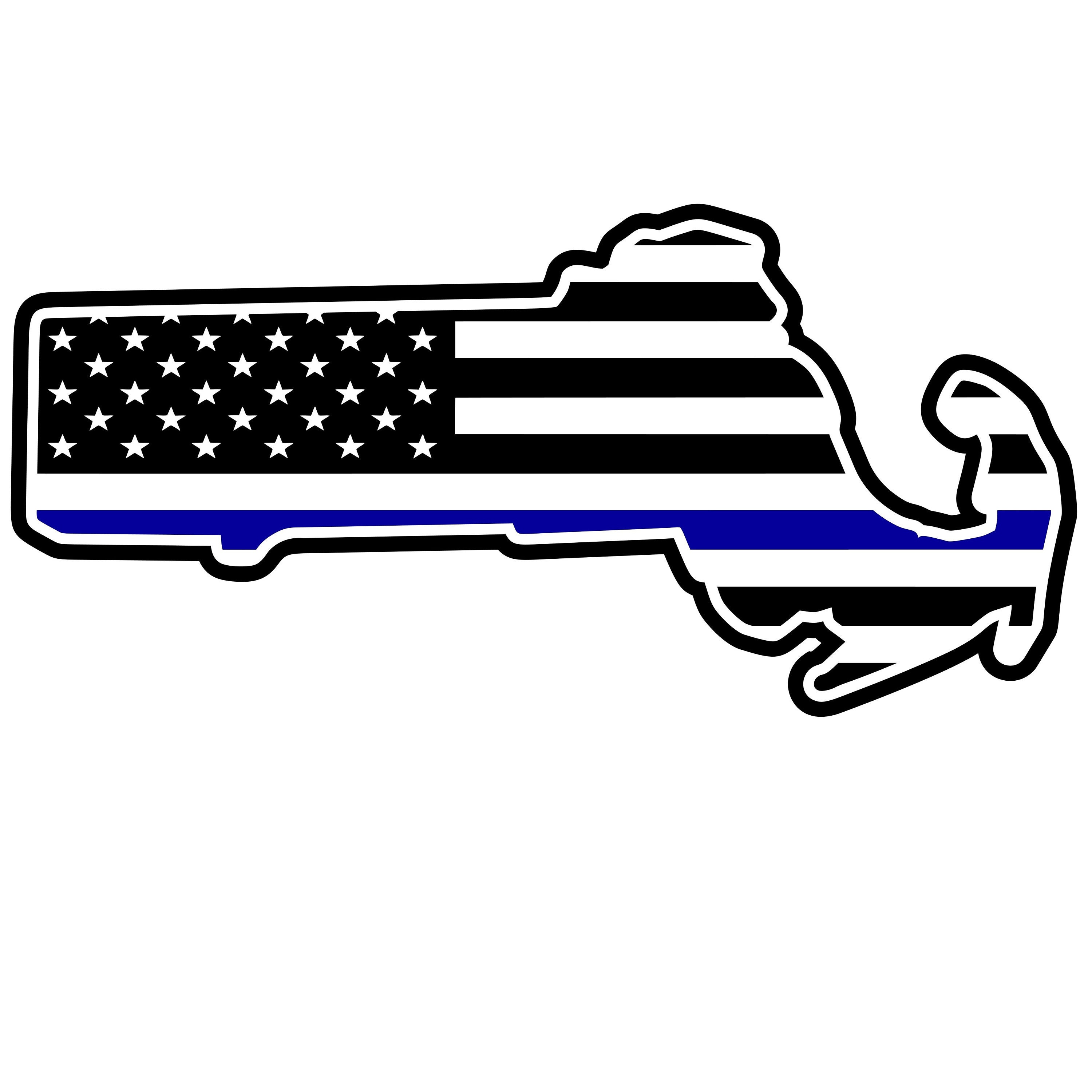 Massachusetts Thin Blue Line Flag SVG Massachusetts State Etsy