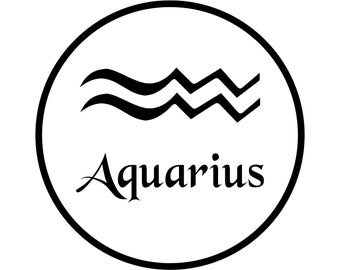 Zodiac Aquarius - Etsy