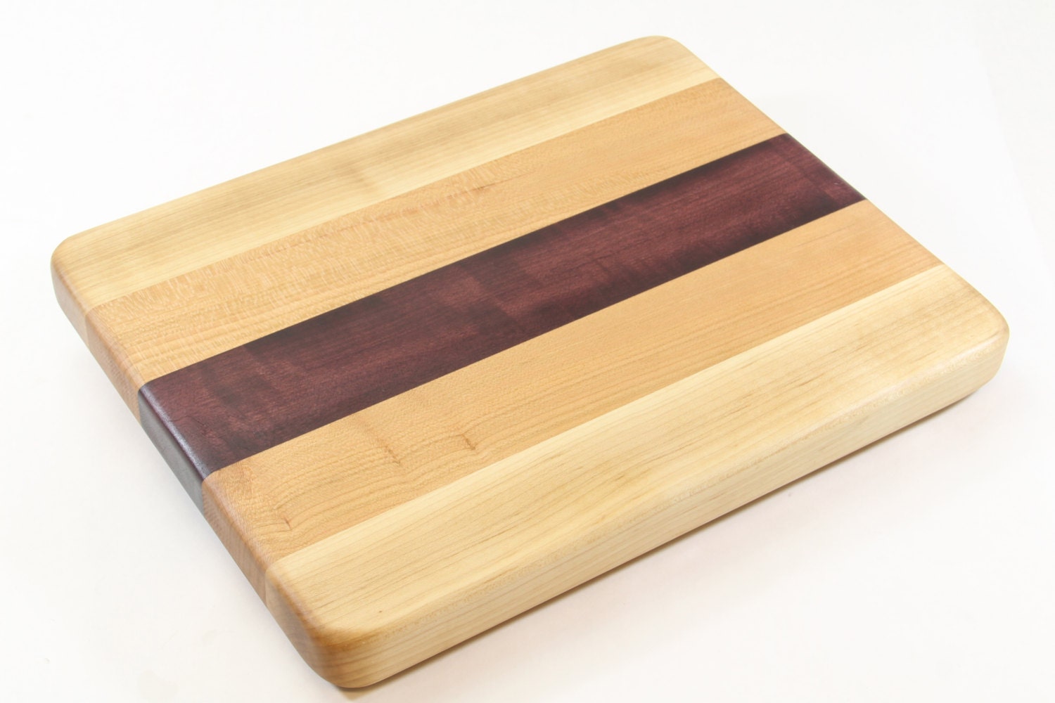 Handcrafted Wood Cutting Board Edge Grain Maple, Cherry