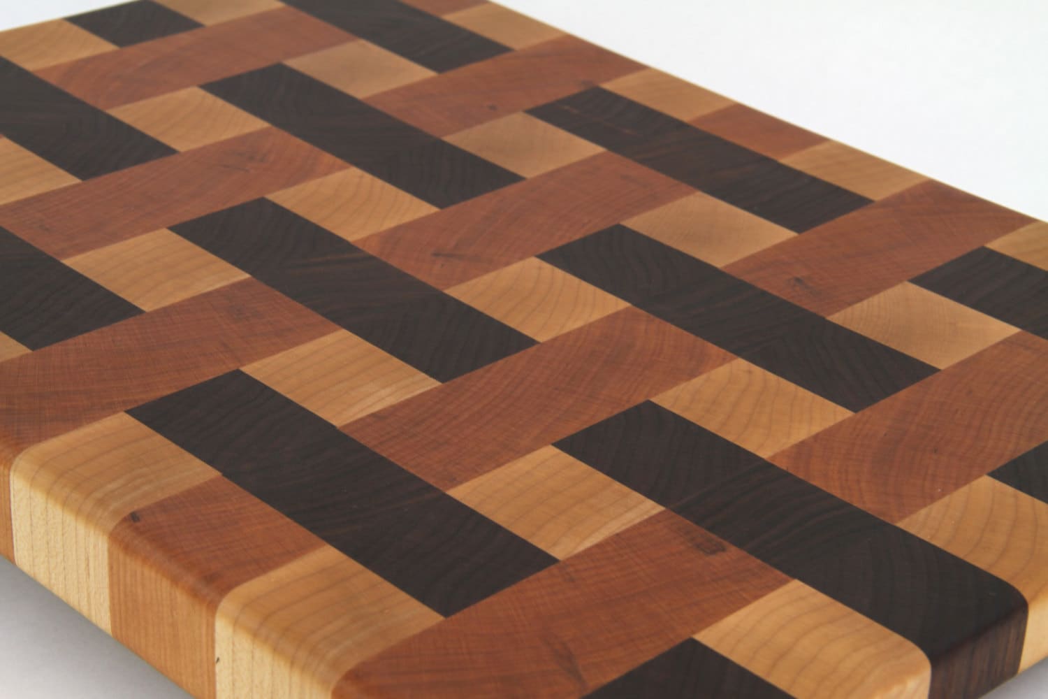 Stunning Handcrafted Wood Cutting Board End Grain Woven