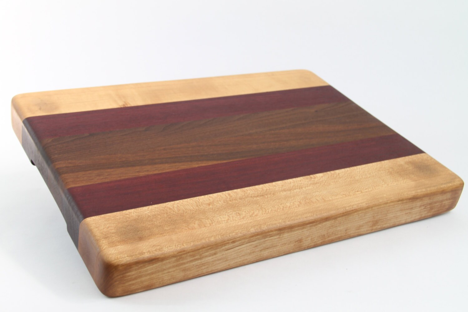 Handcrafted Wood Cutting Board Edge Grain Walnut, & No