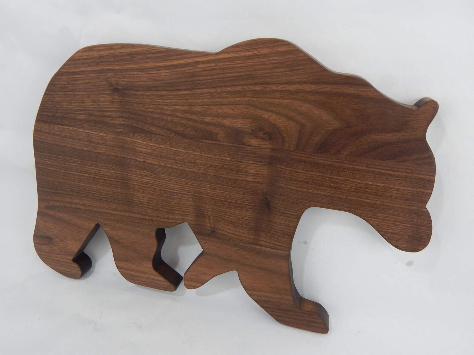 Animal Cutting Board in the Shape of a Bear. Solid Walnut Etsy