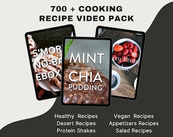 700 Chef Made Cooking Videos Pack , Recipe Tutorials , Videos for posting at Instagram and Tiktok  , Quick and easy recipes