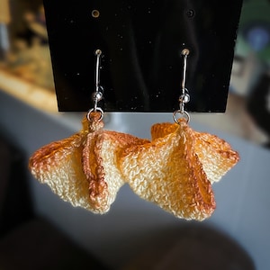 Crab Rangoon Crochet Earrings