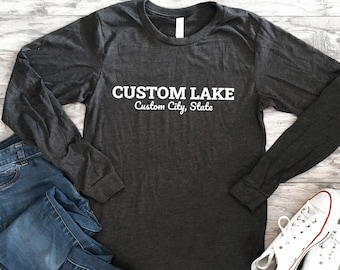 Camiseta de manga larga personalizada Lake
