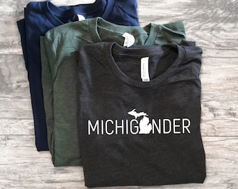 Camiseta de manga larga con cuello redondo de Michigander - Oswald Mitten