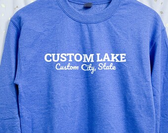 Custom Lake Sweatshirt Crew Neck
