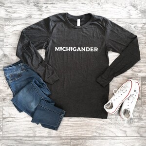 Long Sleeve Michigander Michigan T-Shirt - Messenger Trees