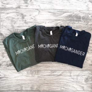 Long Sleeve Michigander Michigan T-Shirt - Oswald Trees